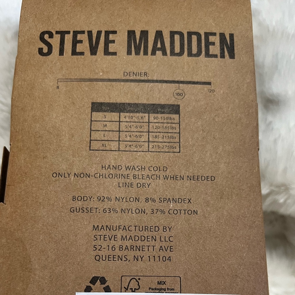 NWT Steve Madden Microfiber Opaque Tights 2 Pairs Size Medium - Picture 2 of 3